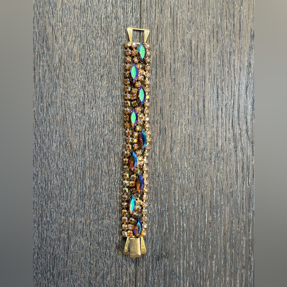 Vintage Aurora Borealis Rhinestone Bracelet